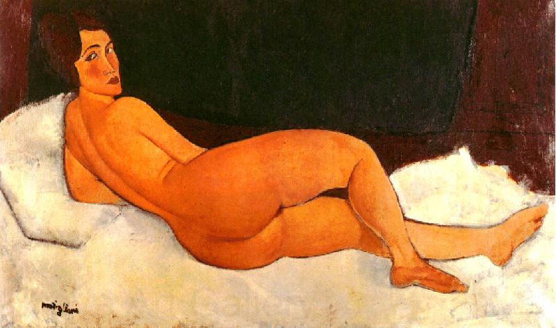 Amedeo Modigliani Nude, Looking Over Her Right Shoulder Spain oil painting art